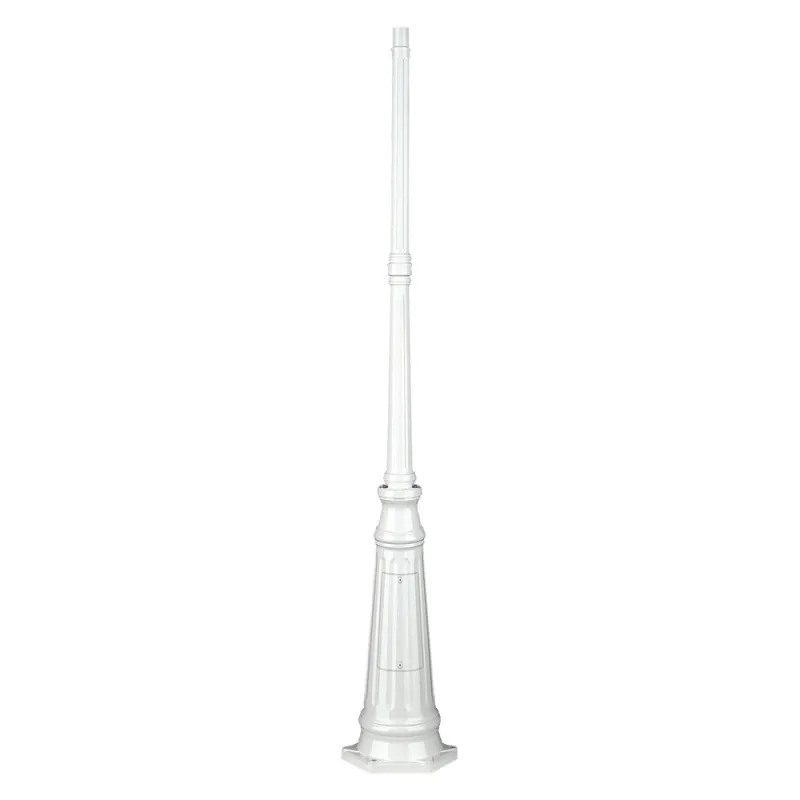 Colonne Luminaire 201cm Ø4,5cm Bl. - Pas cher