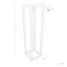 Lampadaire a poser cube bois douille blanche suspendu culot e27