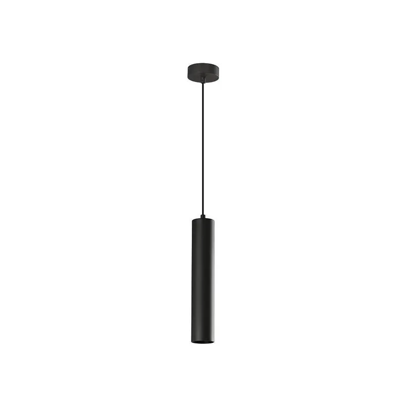 Suspension tube métal luminaire suspendu noir, blanc, or douille g10