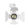 Spot a clapet blanc rail monophasé 1 allumage culot gu10 boutiques commerces