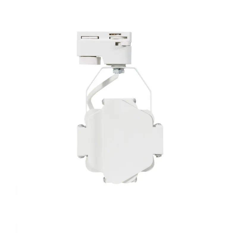Spot a clapet blanc rail monophasé 1 allumage culot gu10 boutiques commerces