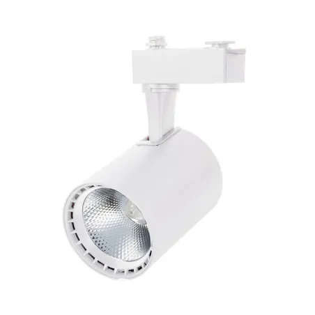 Spot led 20w blanc rail monophasé 1 allumage boutiques commerces