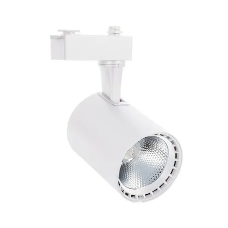 Spot led 20w blanc rail monophasé 1 allumage boutiques commerces