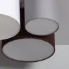 Plafonnier 3 cercles culot e27 gris blanc et marron