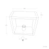 Lampe de chevet cube bois culot e27 bureau
