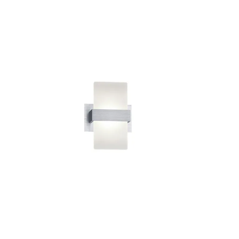 TRIO Applique intérieur aluminium balayé et blanc PLATON - Pas cher