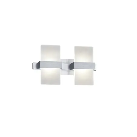TRIO Applique intérieur aluminium balayé et blanc PLATON - Pas cher