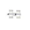TRIO Applique intérieur aluminium balayé et blanc PLATON - Pas cher