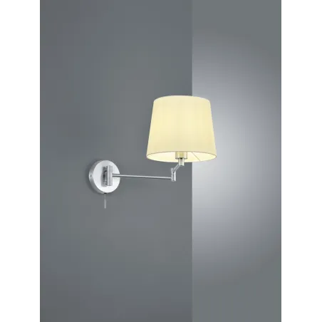 TRIO Applique intérieur nickel mat et blanc LYON - Pas cher