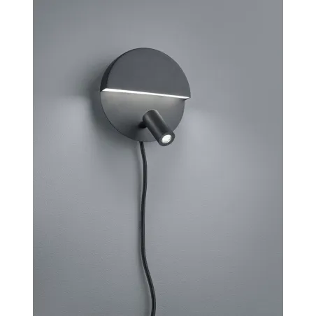 TRIO Applique intérieur noir mat et blanc MARIO - Pas cher