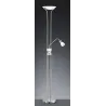 TRIO Lampadaire intérieur nickel mat et albâtre SANTO II - Pas cher