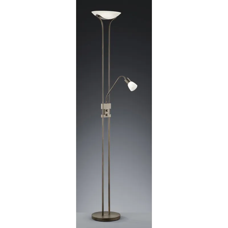 TRIO Lampadaire intérieur rouille antique et albâtre SANTO II - Pas...