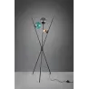 TRIO Lampadaire intérieur noir mat et ambre LANCE - Pas cher