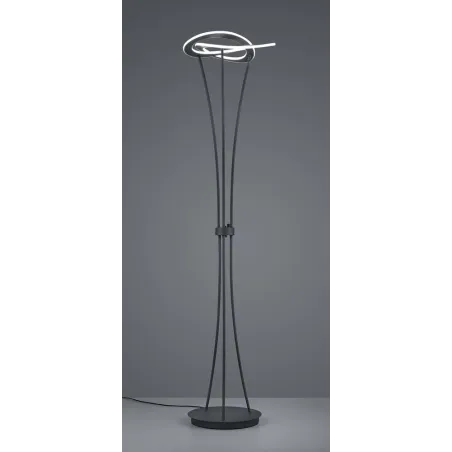TRIO Lampadaire intérieur antracite et antracite OAKLAND - Pas cher