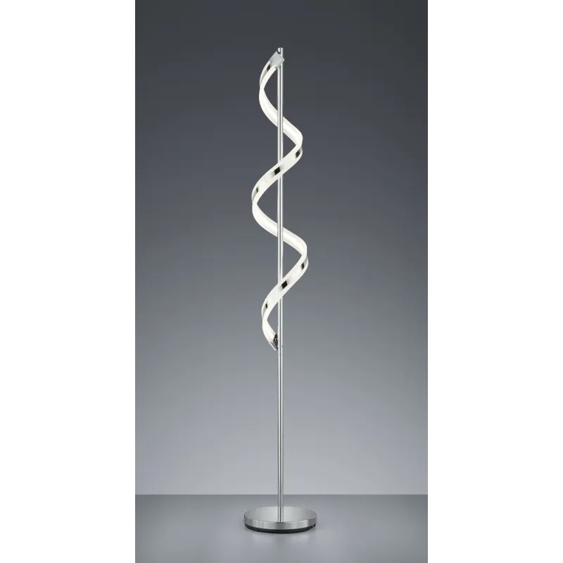 TRIO Lampadaire intérieur chrome et blanc SYDNEY - Pas cher