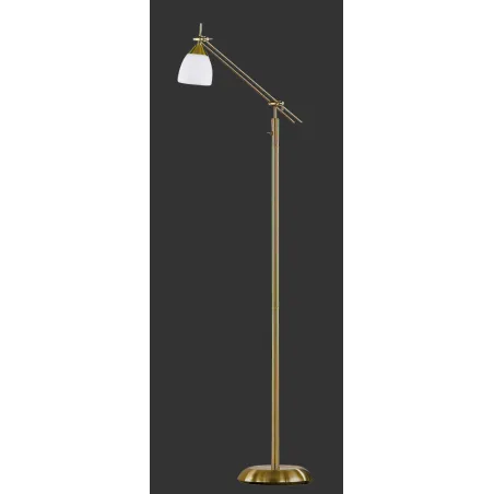 TRIO Lampadaire intérieur laiton fumé et blanc ICARO - Pas cher