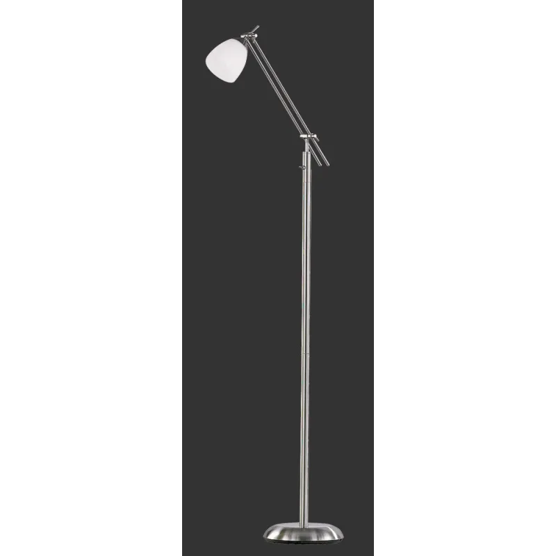 TRIO Lampadaire intérieur nickel mat et blanc ICARO - Pas cher
