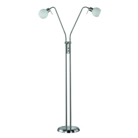 TRIO Lampadaire intérieur nickel mat et blanc FREDDY - Pas cher