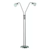 TRIO Lampadaire intérieur nickel mat et blanc FREDDY - Pas cher
