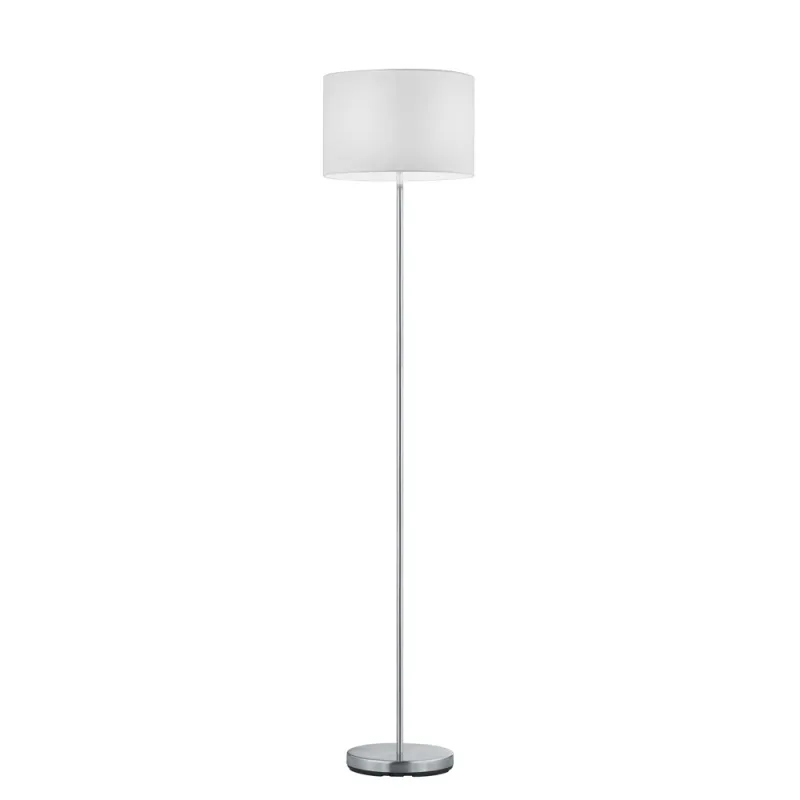 TRIO Lampadaire intérieur nickel mat et blanc HOTEL - Pas cher