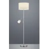 TRIO Lampadaire intérieur nickel mat et blanc HOTEL - Pas cher