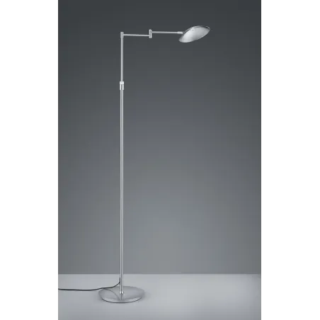 TRIO Lampadaire intérieur nickel mat et blanc CALCIO - Pas cher