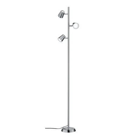 TRIO Lampadaire intérieur nickel mat et blanc NARCOS - Pas cher