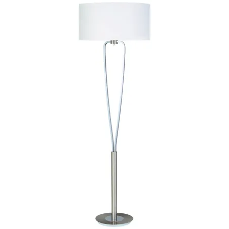 TRIO Lampadaire intérieur nickel mat et blanc PARIS II - Pas cher