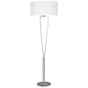 TRIO Lampadaire intérieur nickel mat et blanc PARIS II - Pas cher