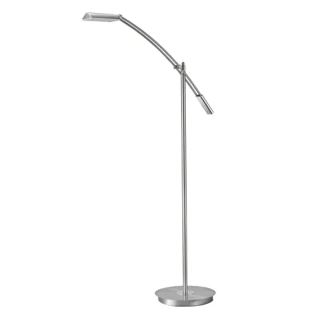 TRIO Lampadaire intérieur nickel mat et blanc VERONA - Pas cher