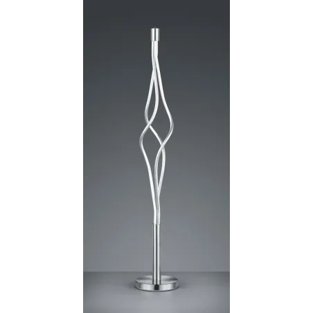 TRIO Lampadaire intérieur nickel mat et blanc LOOP - Pas cher