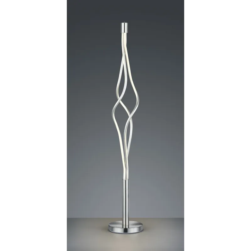 TRIO Lampadaire intérieur nickel mat et blanc LOOP - Pas cher