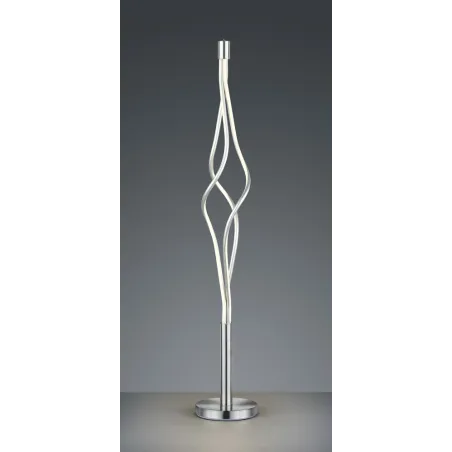 TRIO Lampadaire intérieur nickel mat et blanc LOOP - Pas cher