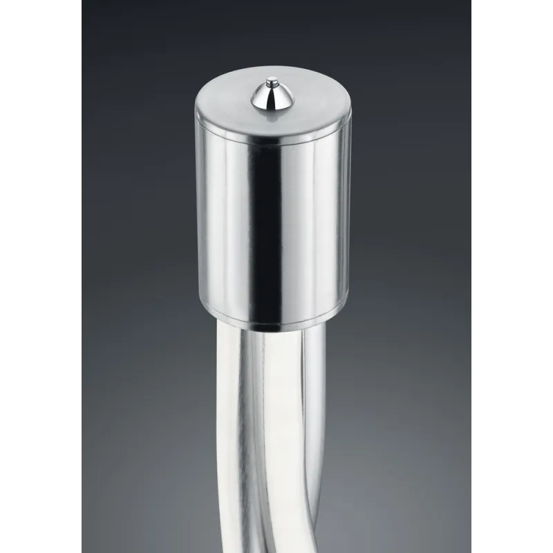 TRIO Lampadaire intérieur nickel mat et blanc LOOP - Pas cher