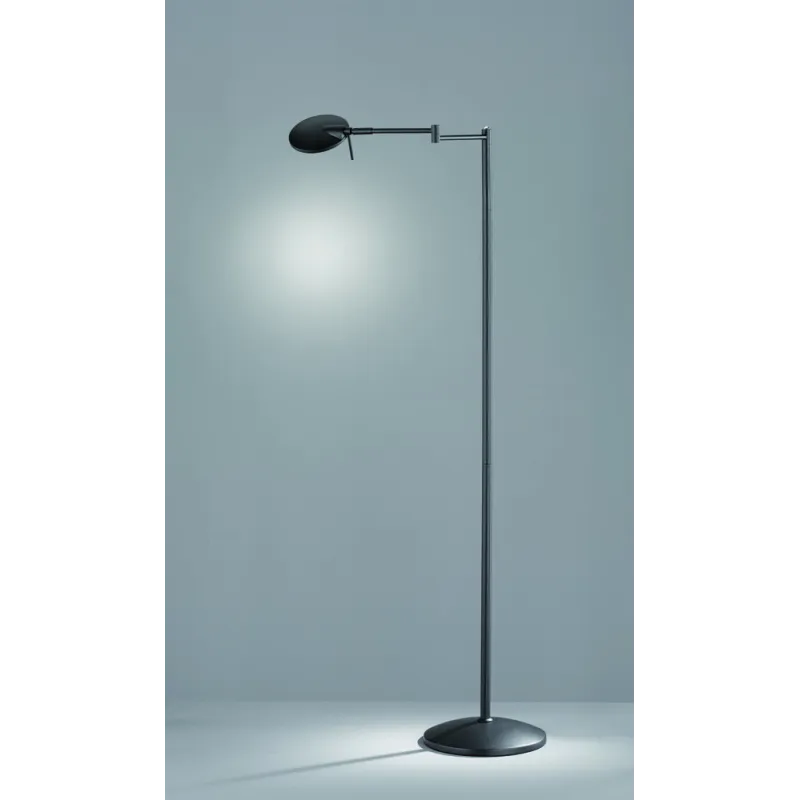 TRIO Lampadaire intérieur noir mat et blanc KAZAN - Pas cher