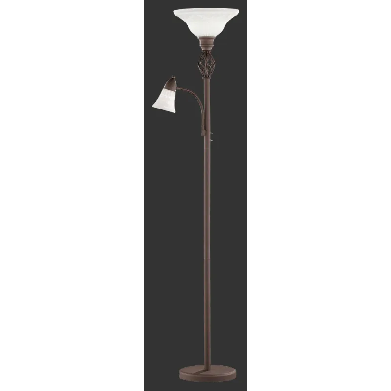 TRIO Lampadaire intérieur rouille et blanc RUSTICA - Pas cher