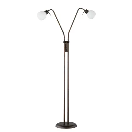 TRIO Lampadaire intérieur rouille antique et blanc FREDDY - Pas cher