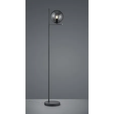 TRIO Lampadaire intérieur antracite et fumé PURE - Pas cher