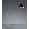 TRIO Lampadaire intérieur chrome et noir LINZ - Pas cher