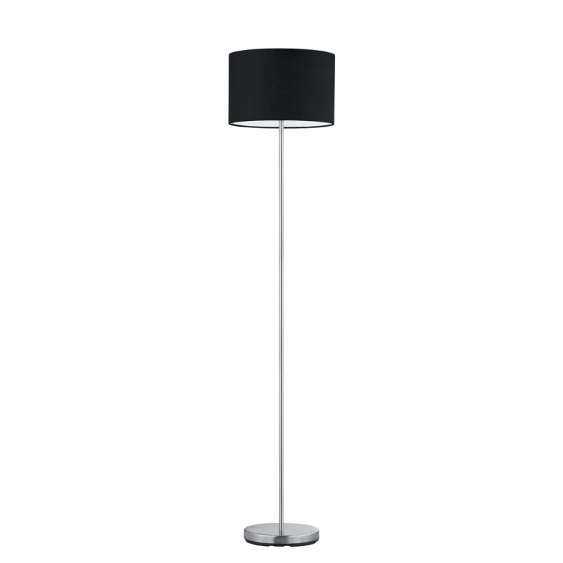 TRIO Lampadaire intérieur nickel mat et noir HOTEL - Pas cher