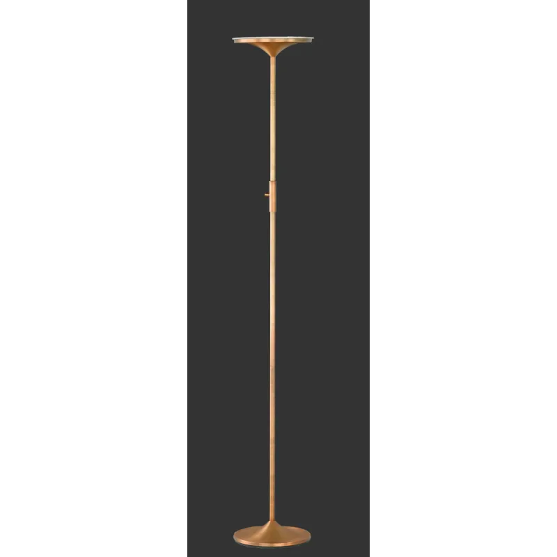 TRIO Lampadaire intérieur laiton fumé et transparent - couleur ARAN...