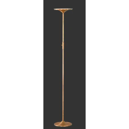 TRIO Lampadaire intérieur laiton fumé et transparent - couleur ARAN...