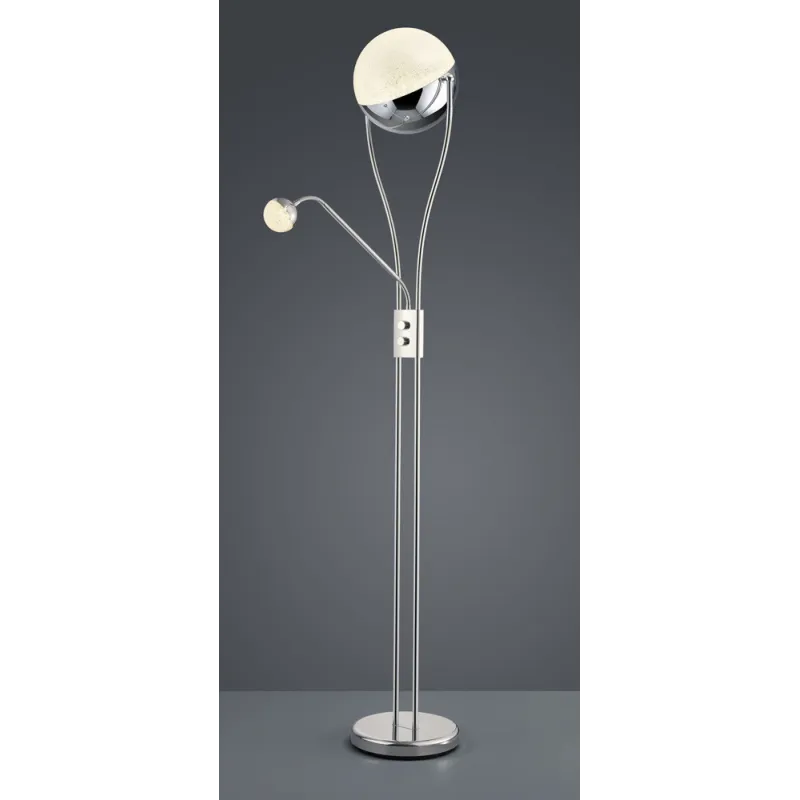 TRIO Lampadaire intérieur chrome et transparent claire CHRIS - Pas ...