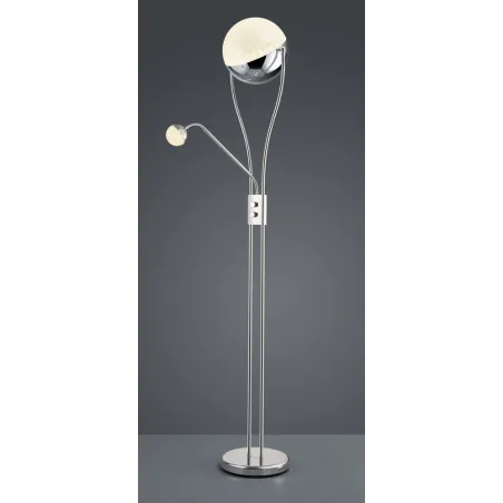 TRIO Lampadaire intérieur chrome et transparent claire CHRIS - Pas ...