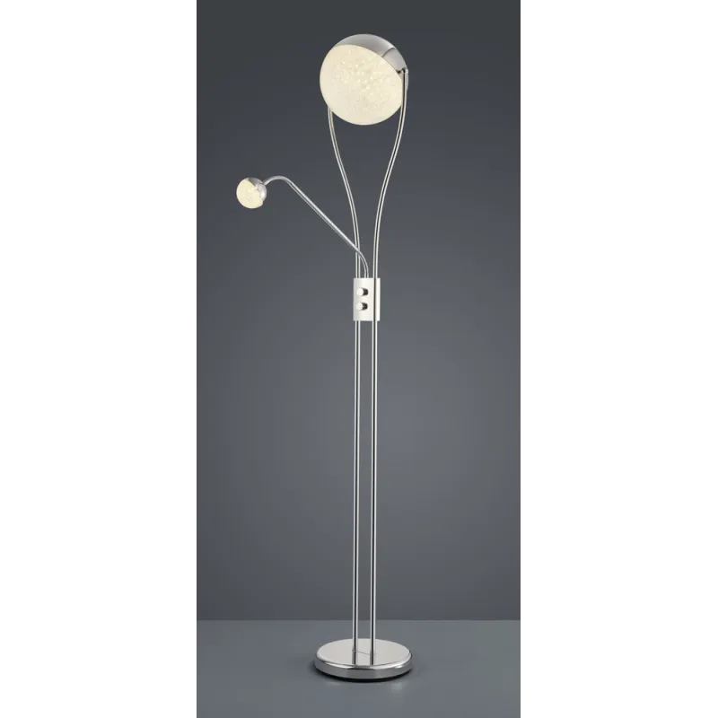 TRIO Lampadaire intérieur chrome et transparent claire CHRIS - Pas ...