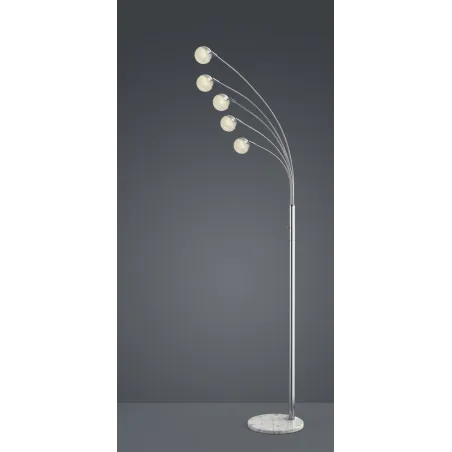 TRIO Lampadaire intérieur chrome et transparent claire CHRIS - Pas ...