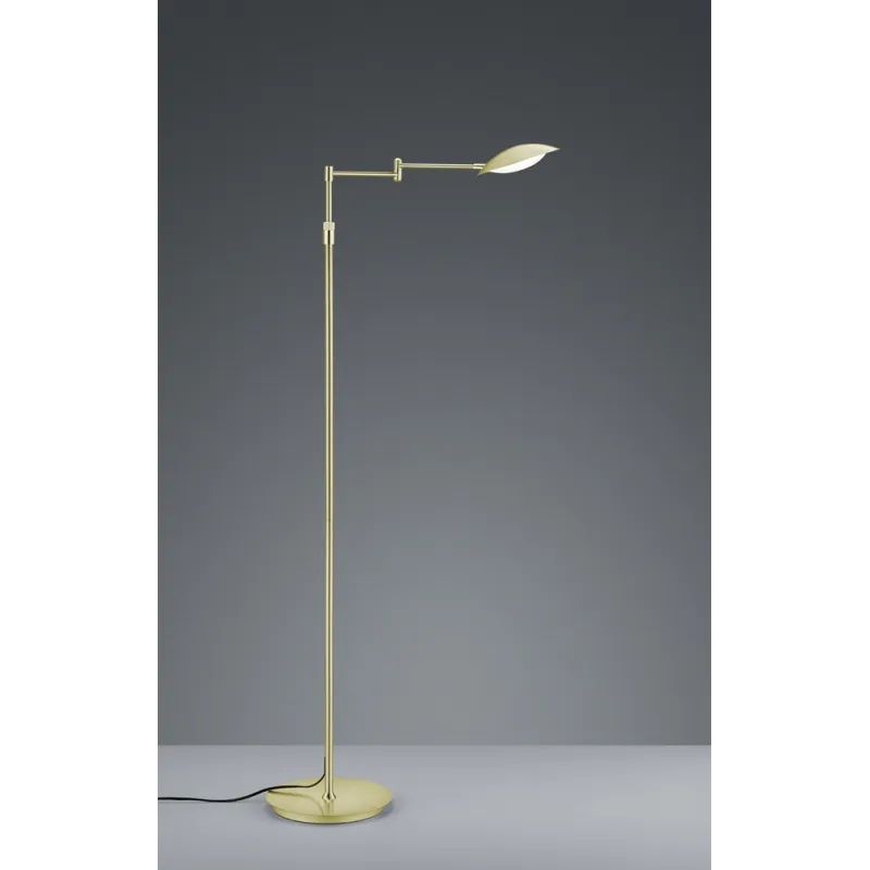 TRIO Lampadaire intérieur laiton mat CALCIO - Pas cher