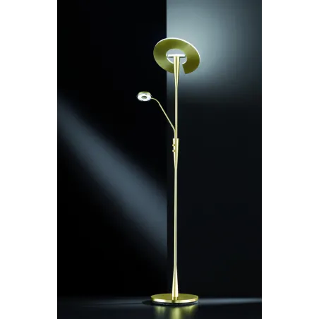 TRIO Lampadaire intérieur laiton mat QUEBEC - Pas cher