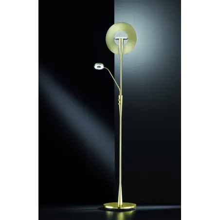 TRIO Lampadaire intérieur laiton mat QUEBEC - Pas cher