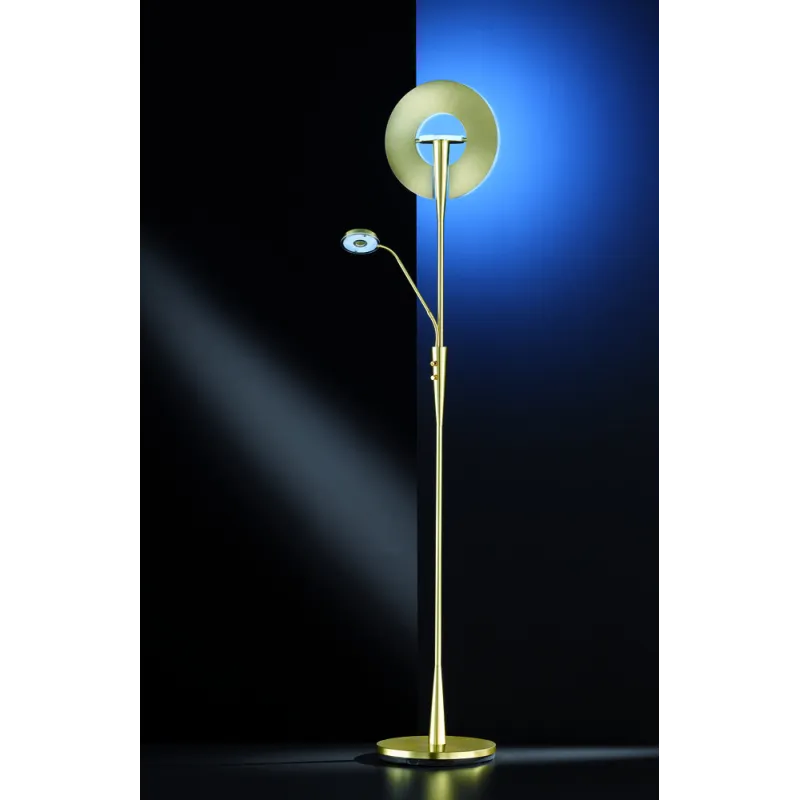 TRIO Lampadaire intérieur laiton mat QUEBEC - Pas cher